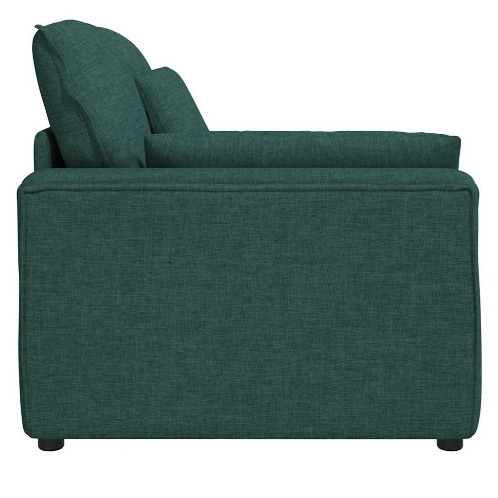 Module d'extrémité d'accoudoir de canapé modulaire avec coussins vert foncé 100 cm - XIOS