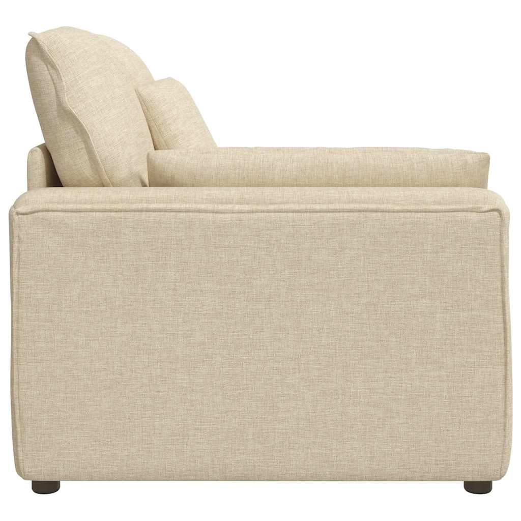 Module d'extrémité d'accoudoir de canapé modulaire avec coussins crème 100 cm - XIOS