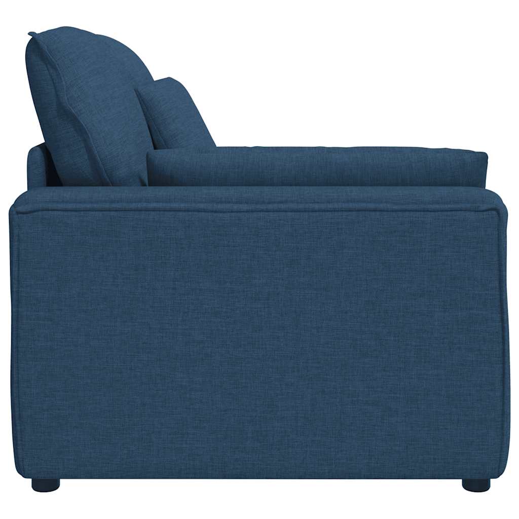 Module d'extrémité d'accoudoir de canapé modulaire avec coussins bleus 100 cm - XIOS