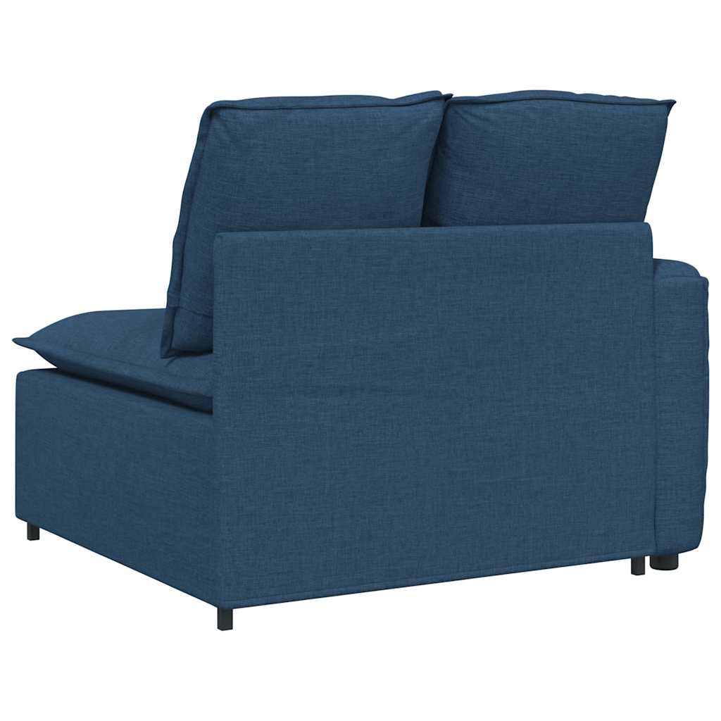 Module d'extrémité d'accoudoir de canapé modulaire avec coussins bleus 100 cm - XIOS