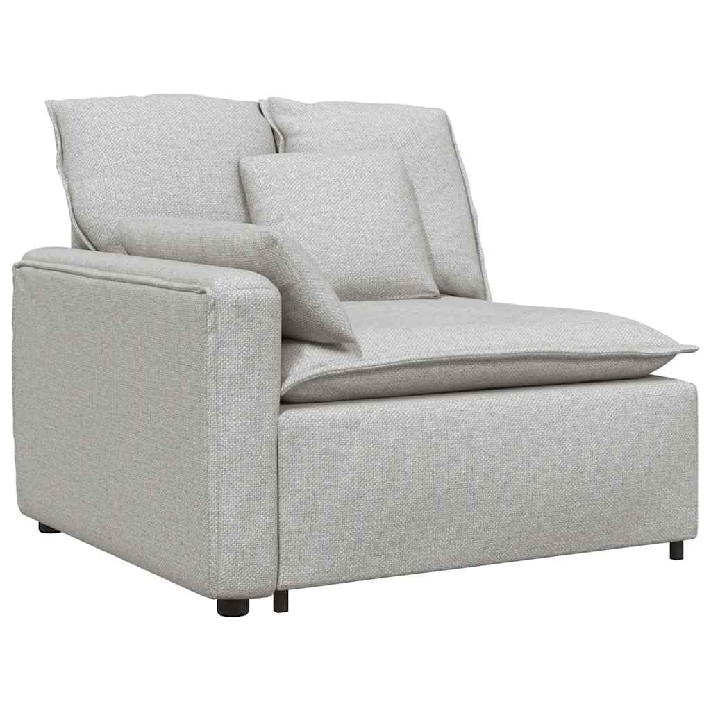 Module d'extrémité d'accoudoir de canapé modulaire avec coussins Gris nuage 100 cm - XIOS