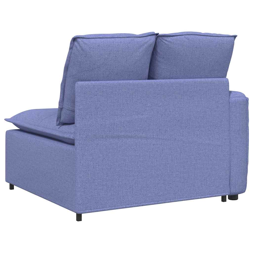 Module d'extrémité d'accoudoir de canapé modulaire avec coussins bleu jean 100 cm - XIOS