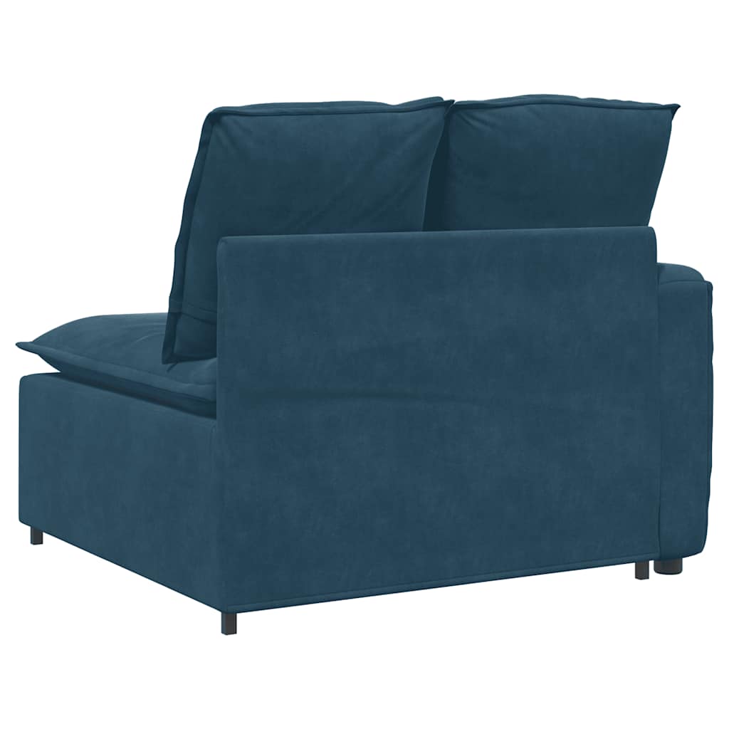 Module d'extrémité d'accoudoir de canapé modulaire avec coussins bleus 100 cm - XIOS