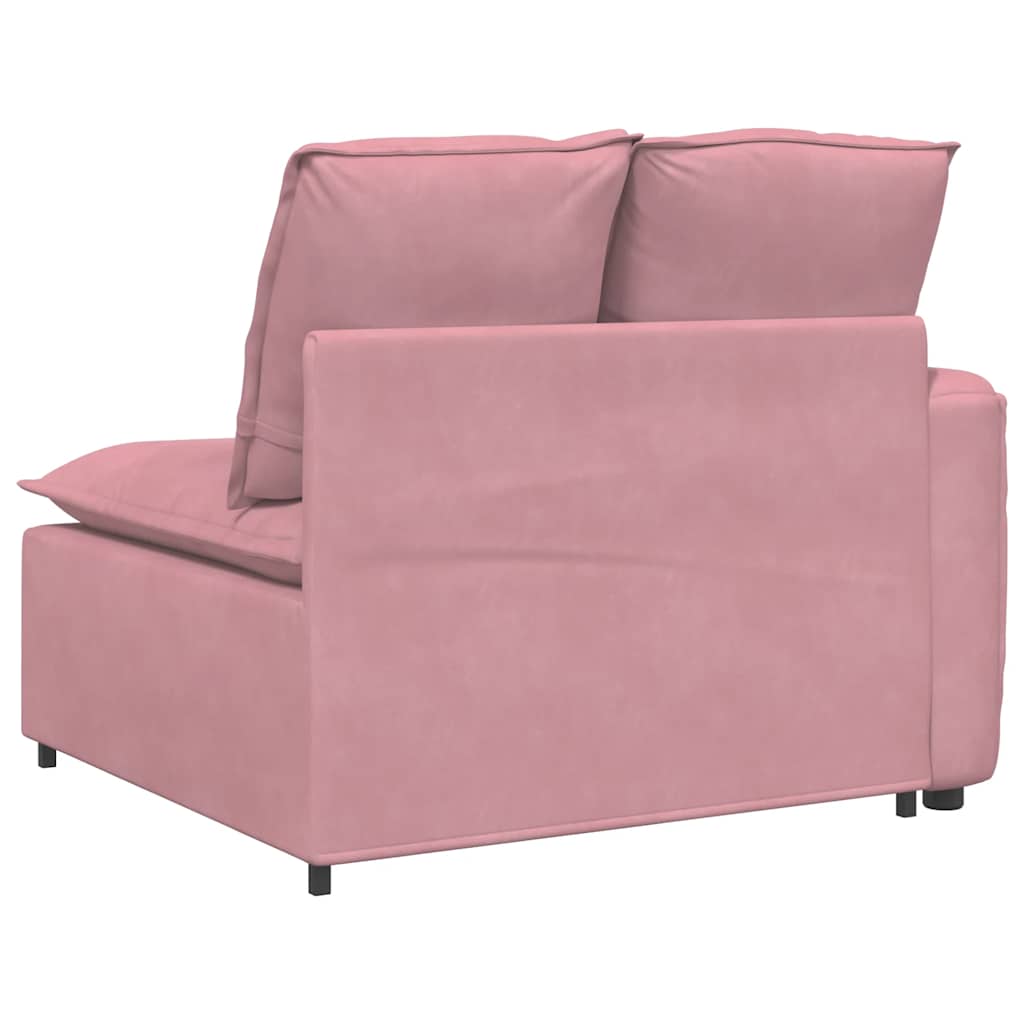 Module d'extrémité d'accoudoir de canapé modulaire avec coussins roses 100 cm - XIOS