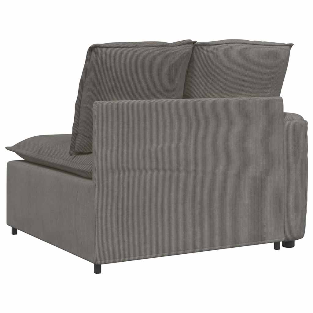 Module d'extrémité d'accoudoir de canapé modulaire avec coussins gris clair 100 cm - XIOS