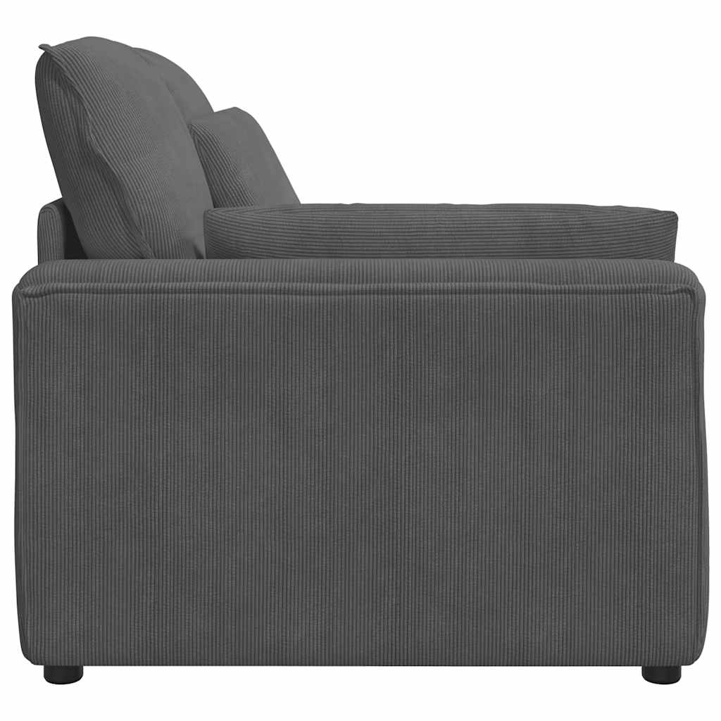 Module d'extrémité d'accoudoir de canapé modulaire avec coussins gris foncé 100 cm - XIOS