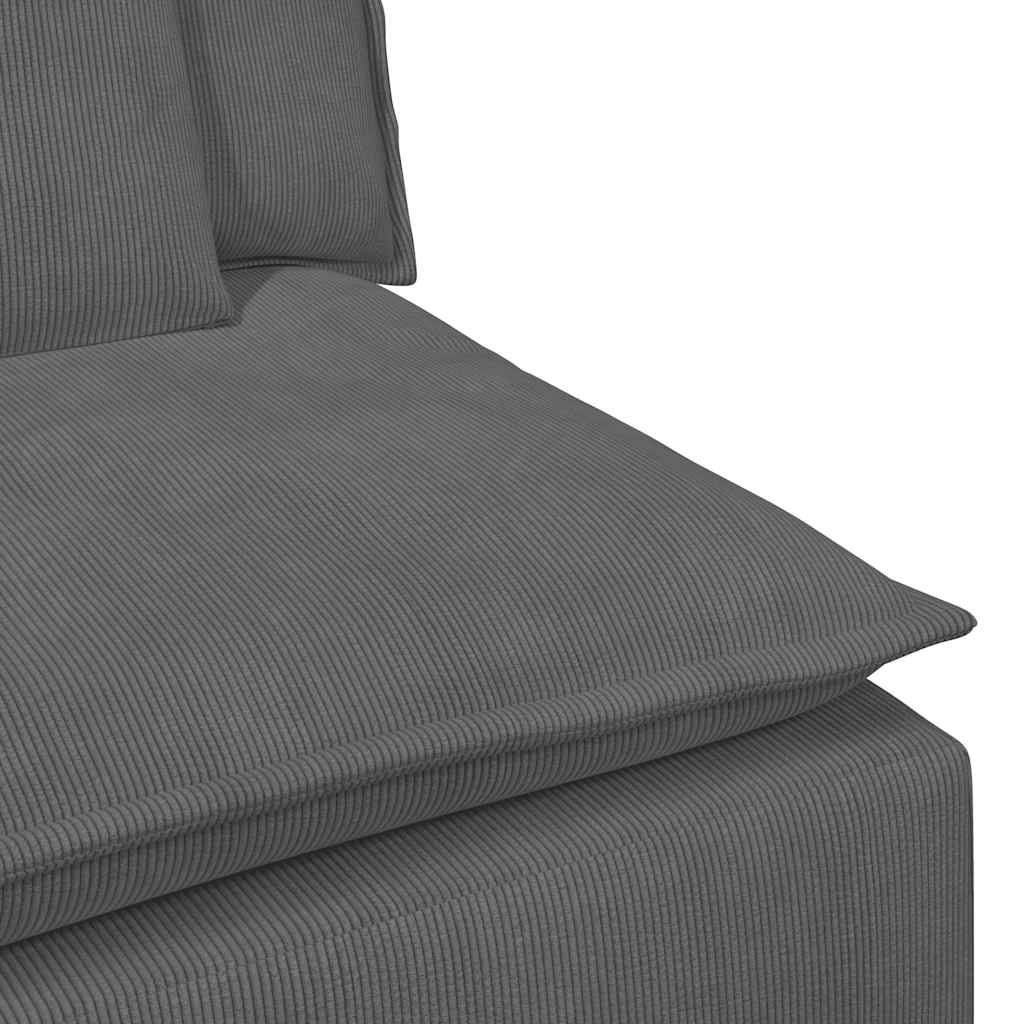 Module d'extrémité d'accoudoir de canapé modulaire avec coussins gris foncé 100 cm - XIOS