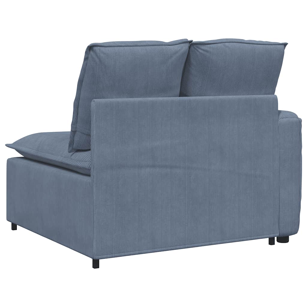 Module d'extrémité d'accoudoir de canapé modulaire avec coussins bleus 100 cm - XIOS