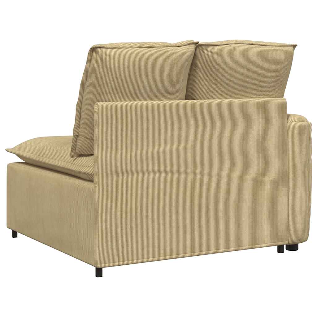 Module d'extrémité d'accoudoir de canapé modulaire avec coussins gris-vert 100 cm - XIOS