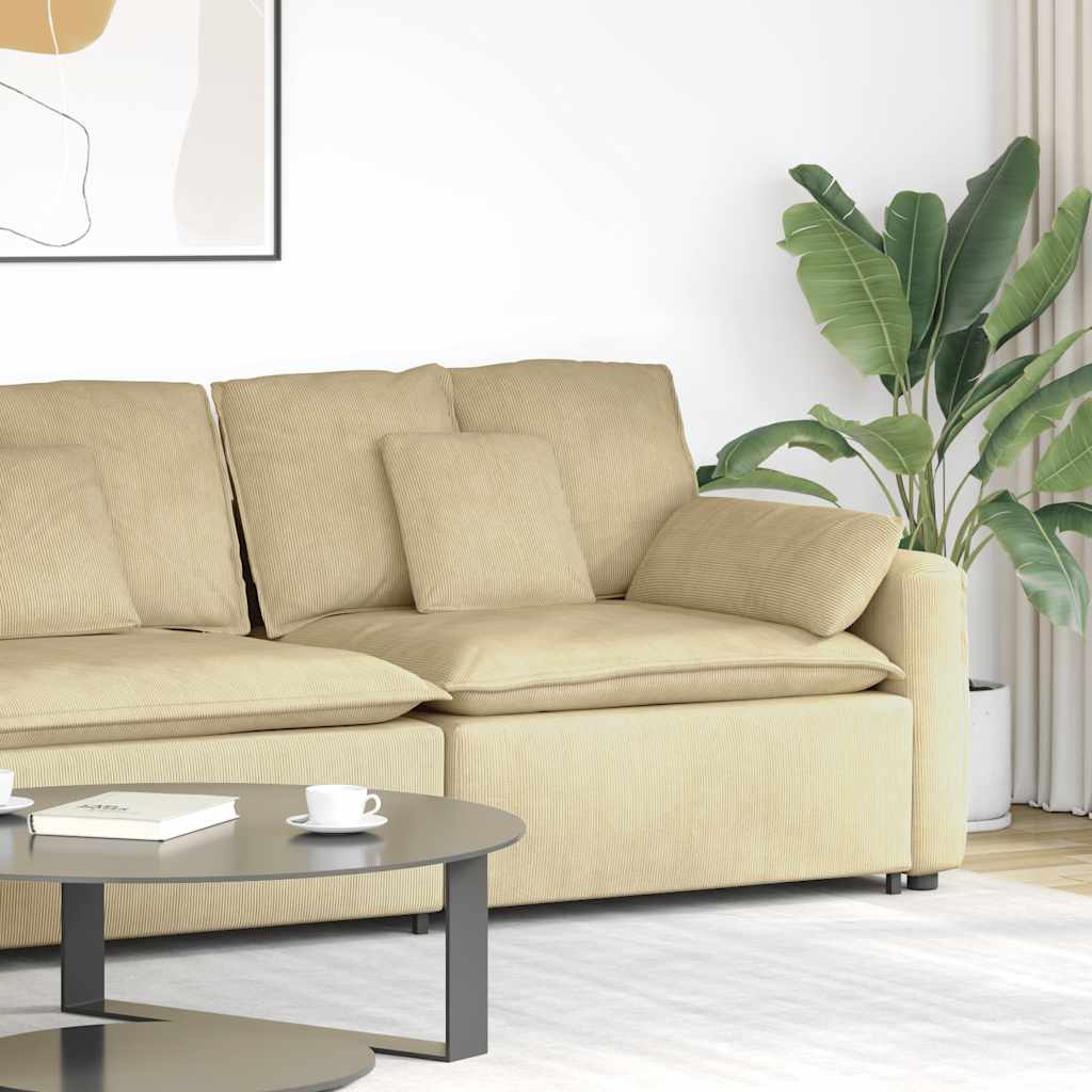 Module d'extrémité d'accoudoir de canapé modulaire avec coussins gris-vert 100 cm - XIOS