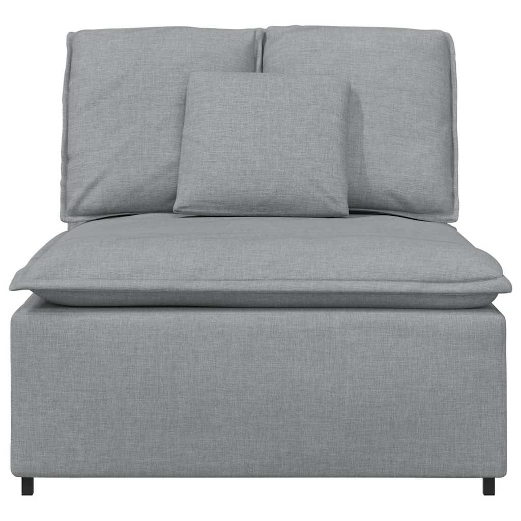Module central de canapé modulable avec coussins gris clair 100 cm - XIOS