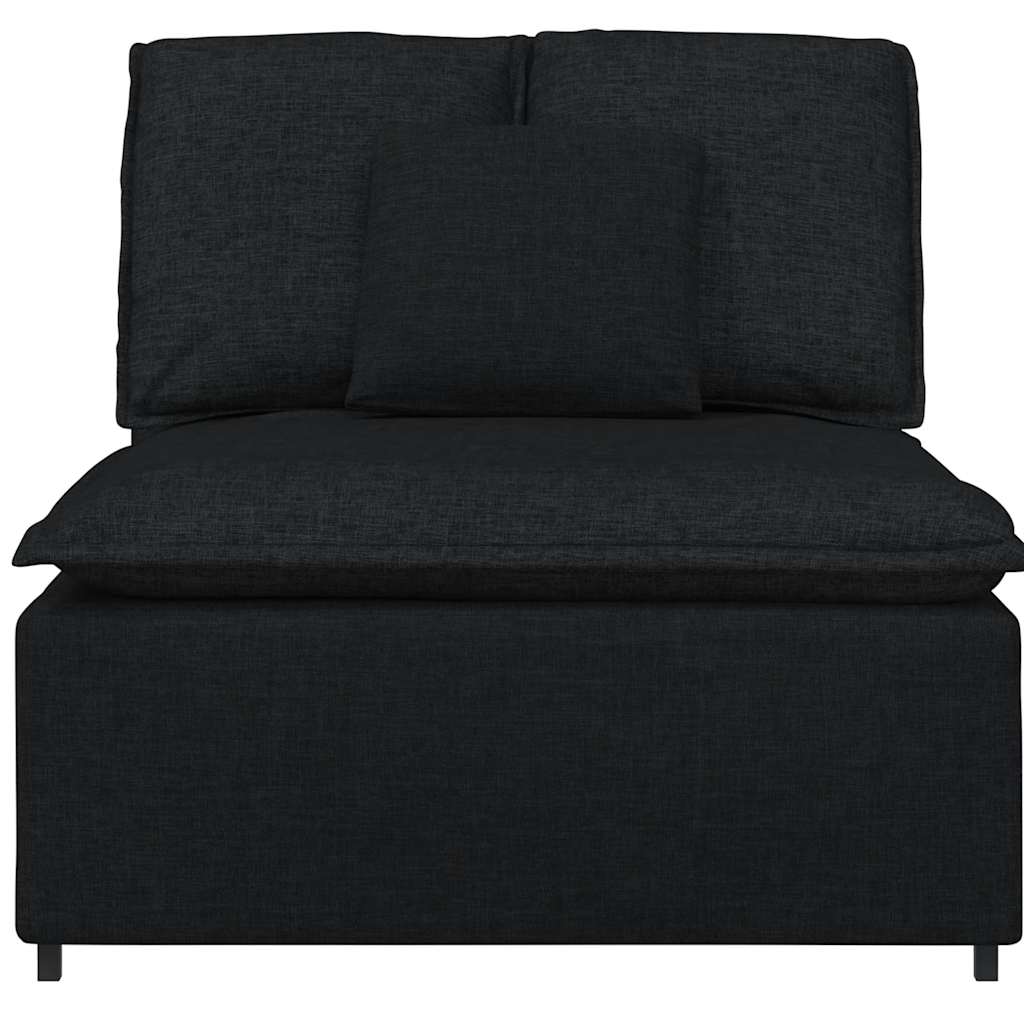 Module central de canapé modulable avec coussins noirs 100 cm - XIOS