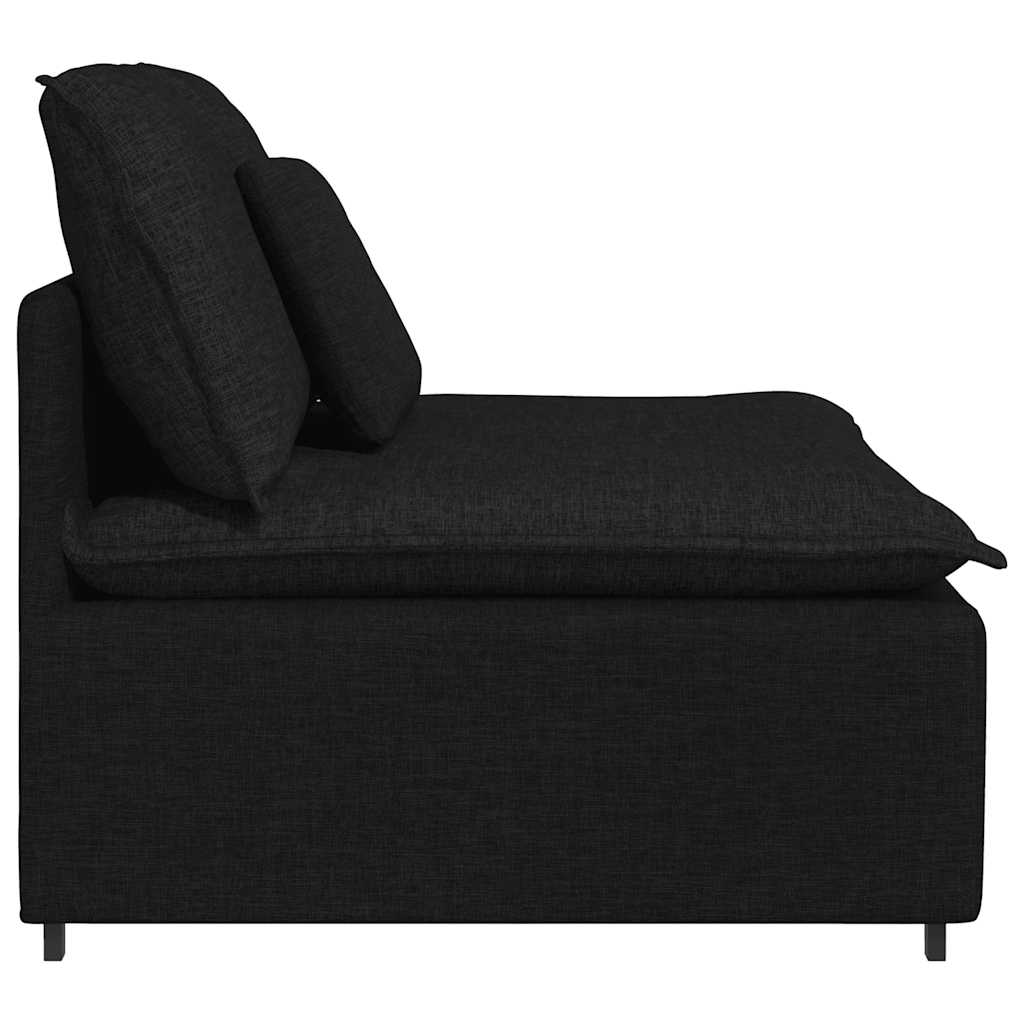 Module central de canapé modulable avec coussins noirs 100 cm - XIOS