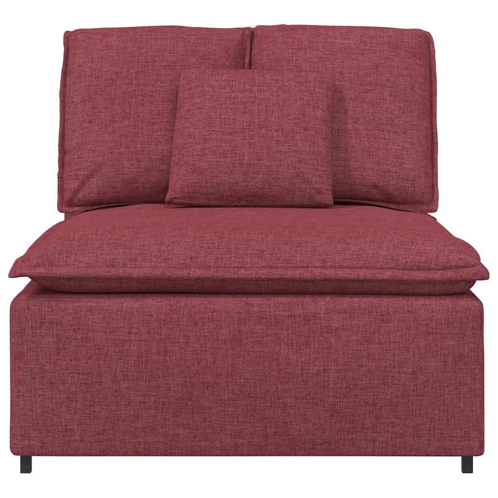 Module central de canapé modulable avec coussins rouge bordeaux 100 cm - XIOS