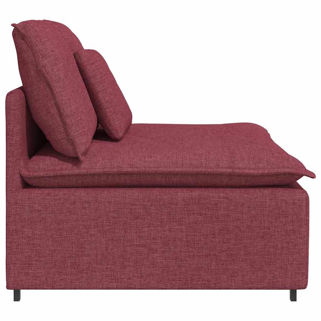 Module central de canapé modulable avec coussins rouge bordeaux 100 cm - XIOS