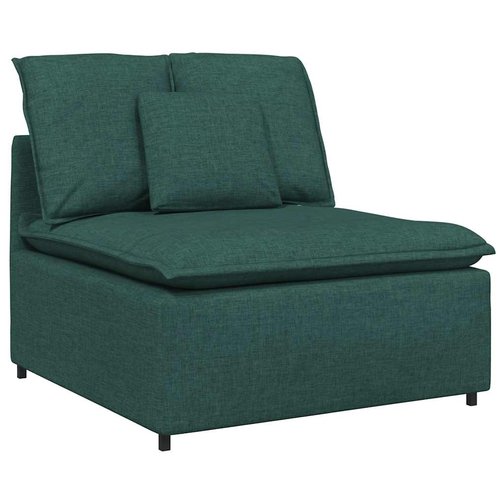 Module central de canapé modulable avec coussins vert foncé 100 cm - XIOS