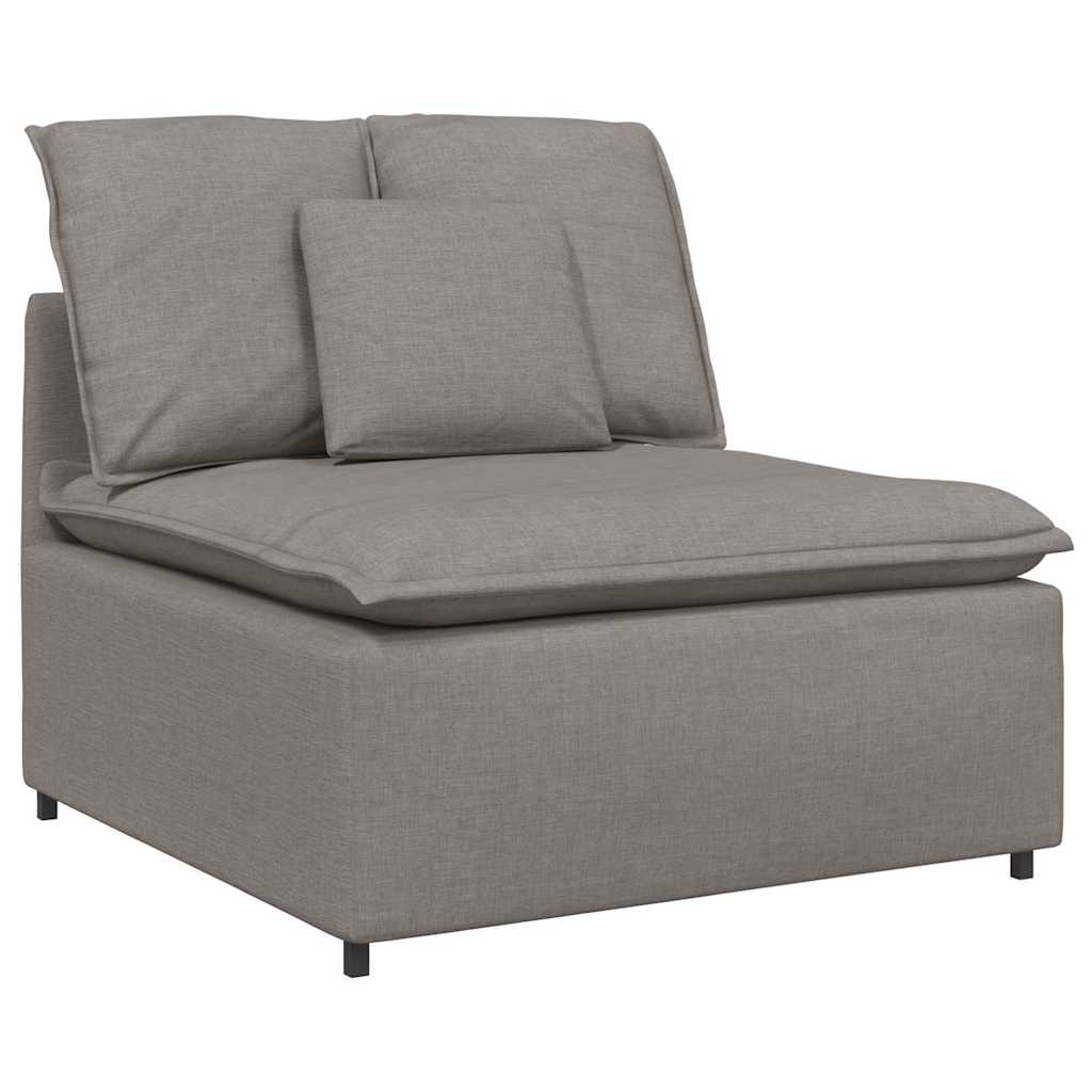 Module central de canapé modulable avec coussins taupe 100 cm - XIOS