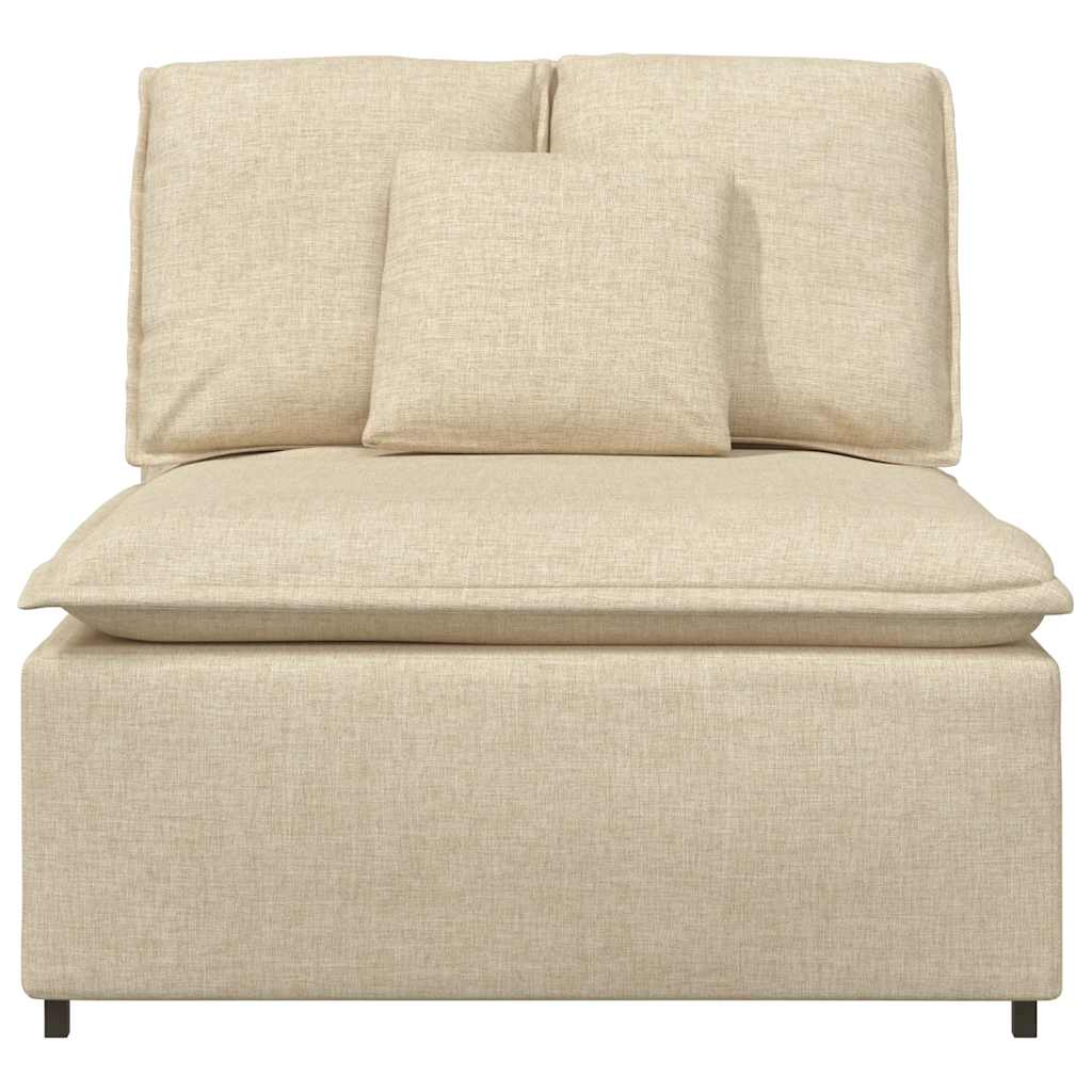 Module central de canapé modulable avec coussins crème 100 cm - XIOS