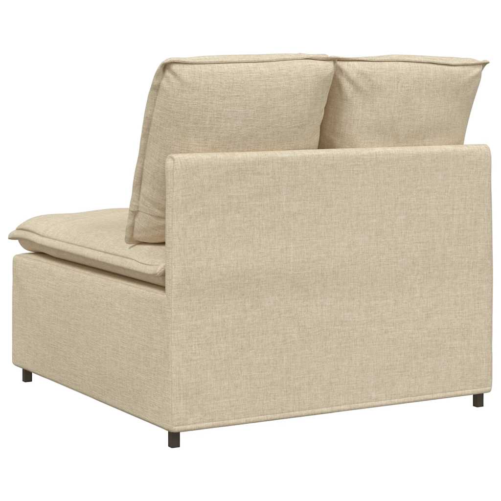 Module central de canapé modulable avec coussins crème 100 cm - XIOS