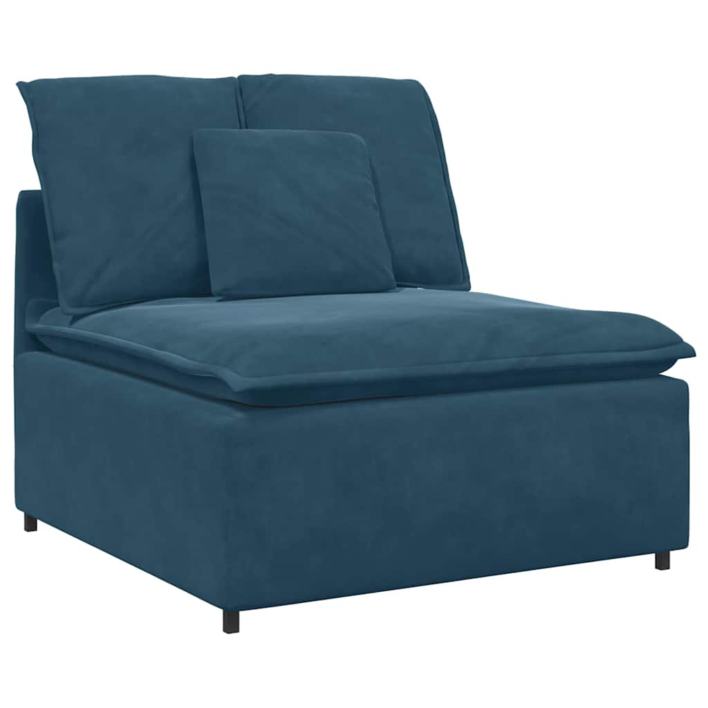 Module central de canapé modulable avec coussins bleus 100 cm - XIOS