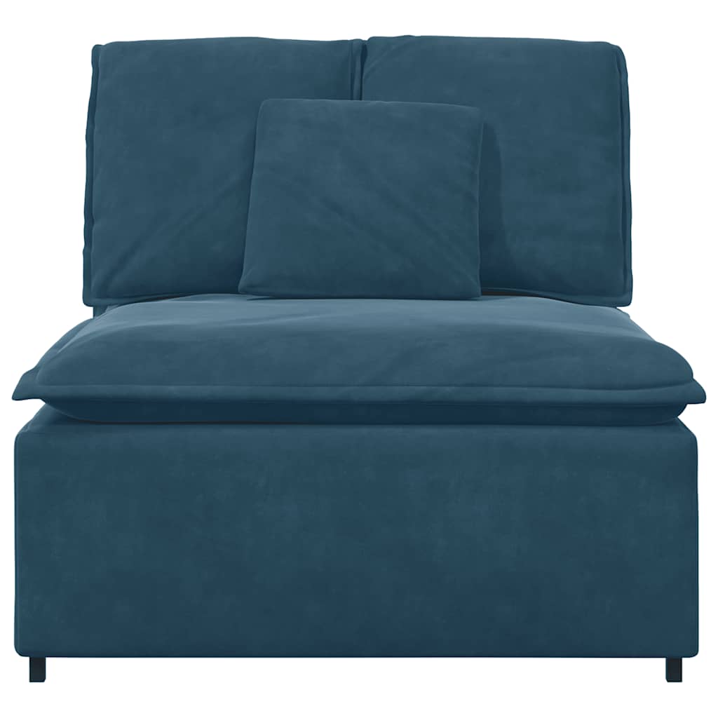 Module central de canapé modulable avec coussins bleus 100 cm - XIOS