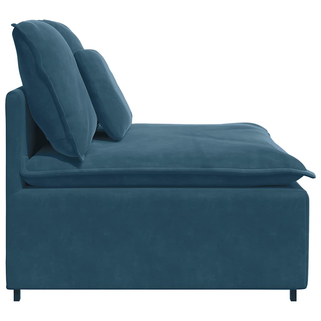 Module central de canapé modulable avec coussins bleus 100 cm - XIOS