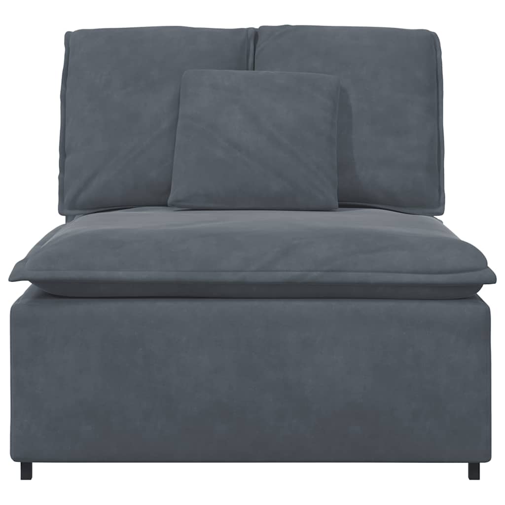 Module central de canapé modulaire coussins gris foncé 100 cm - XIOS