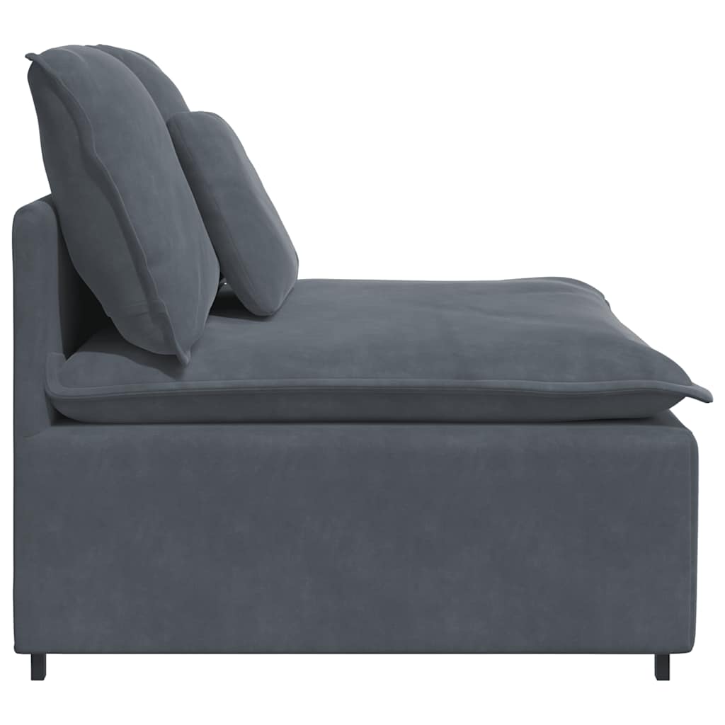 Module central de canapé modulaire coussins gris foncé 100 cm - XIOS