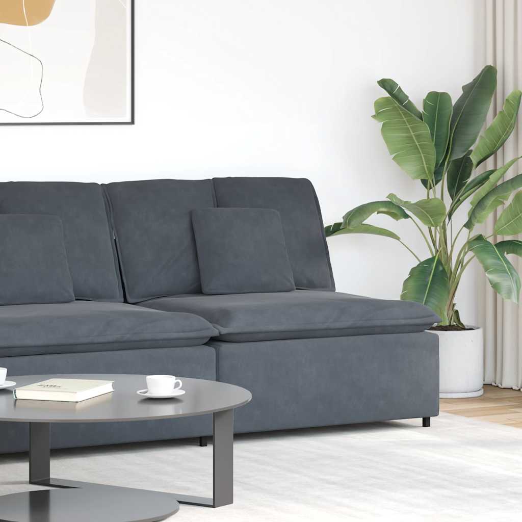 Module central de canapé modulaire coussins gris foncé 100 cm - XIOS