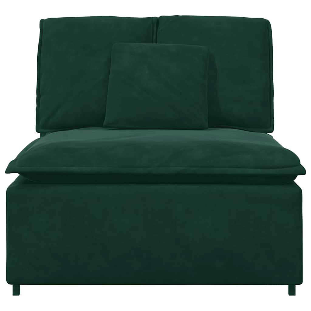 Module central de canapé modulable avec coussins vert foncé 100 cm - XIOS