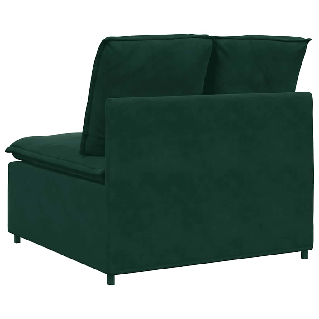 Module central de canapé modulable avec coussins vert foncé 100 cm - XIOS