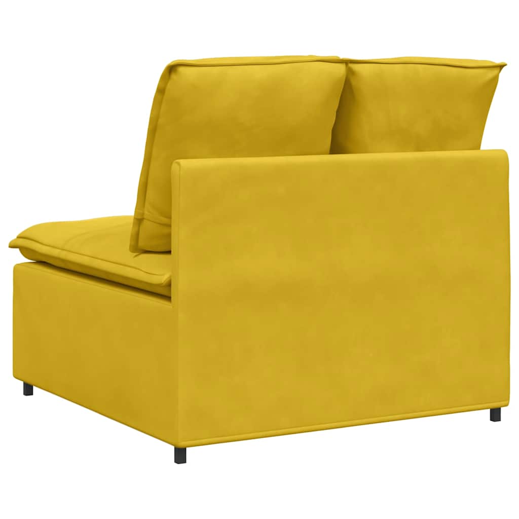 Module central de canapé modulable avec coussins jaunes 100 cm - XIOS