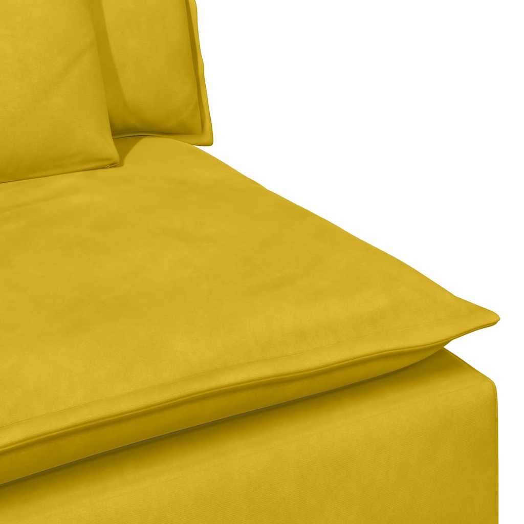 Module central de canapé modulable avec coussins jaunes 100 cm - XIOS