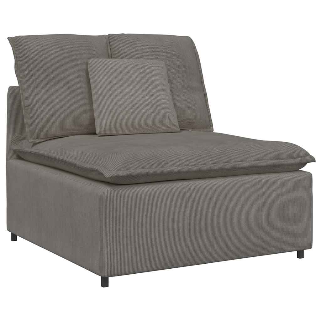 Module central de canapé modulable avec coussins gris clair 100 cm - XIOS