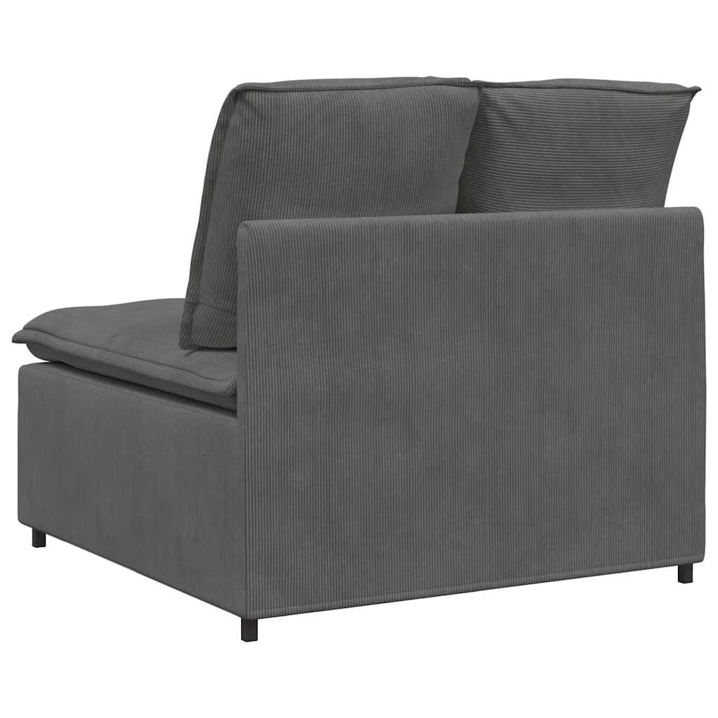 Module central de canapé modulable avec coussins gris foncé 100 cm - XIOS