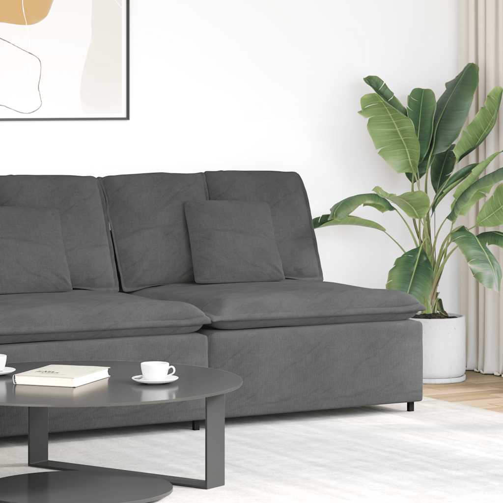Module central de canapé modulable avec coussins gris foncé 100 cm - XIOS