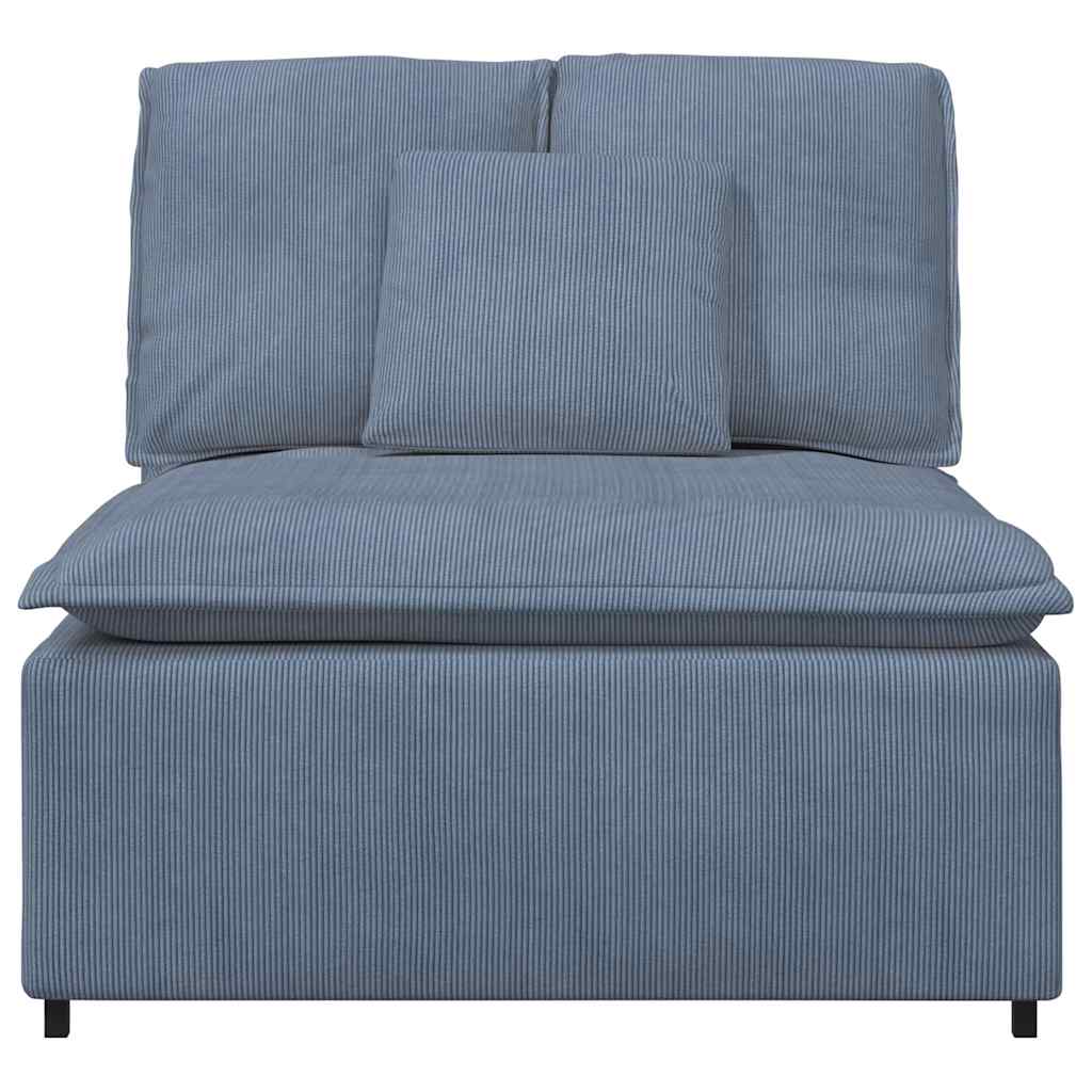 Module central de canapé modulable avec coussins bleus 100 cm - XIOS