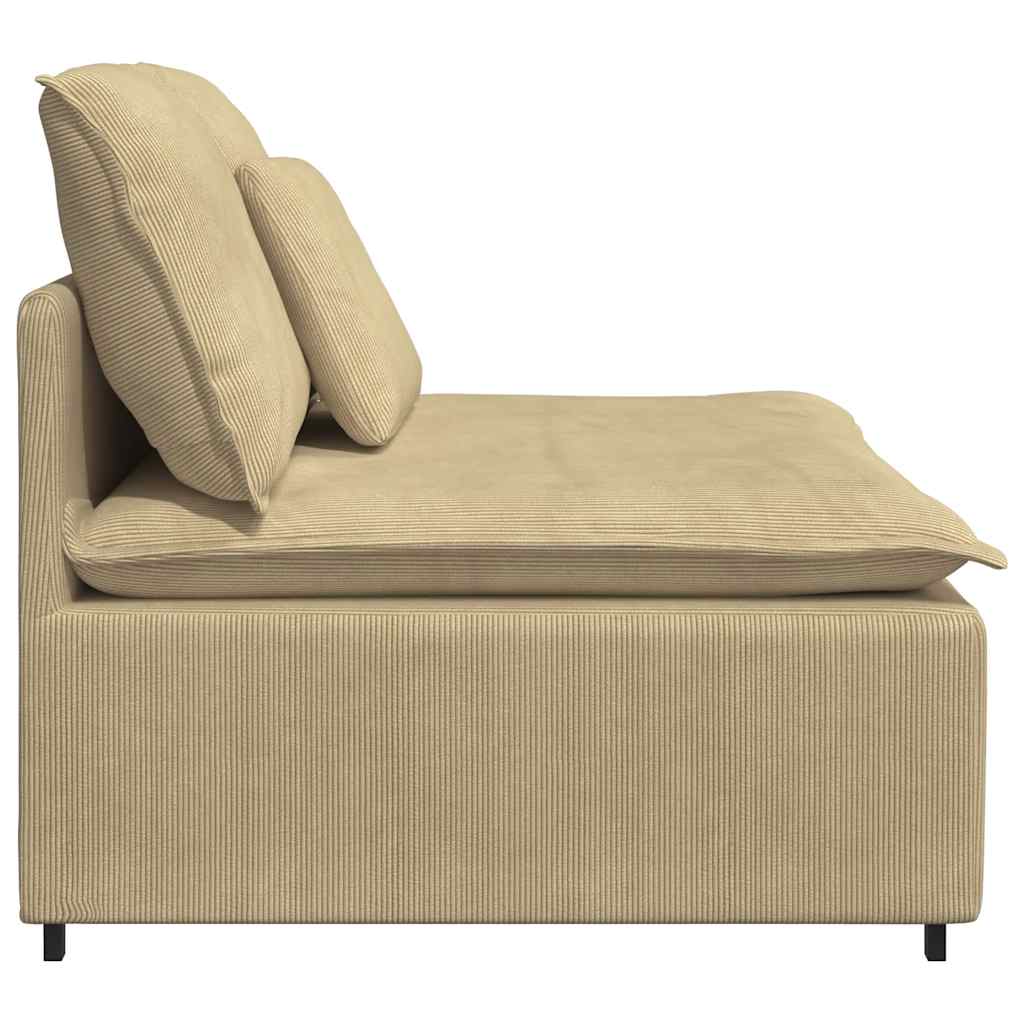 Module central de canapé modulable avec coussins gris-vert 100 cm - XIOS