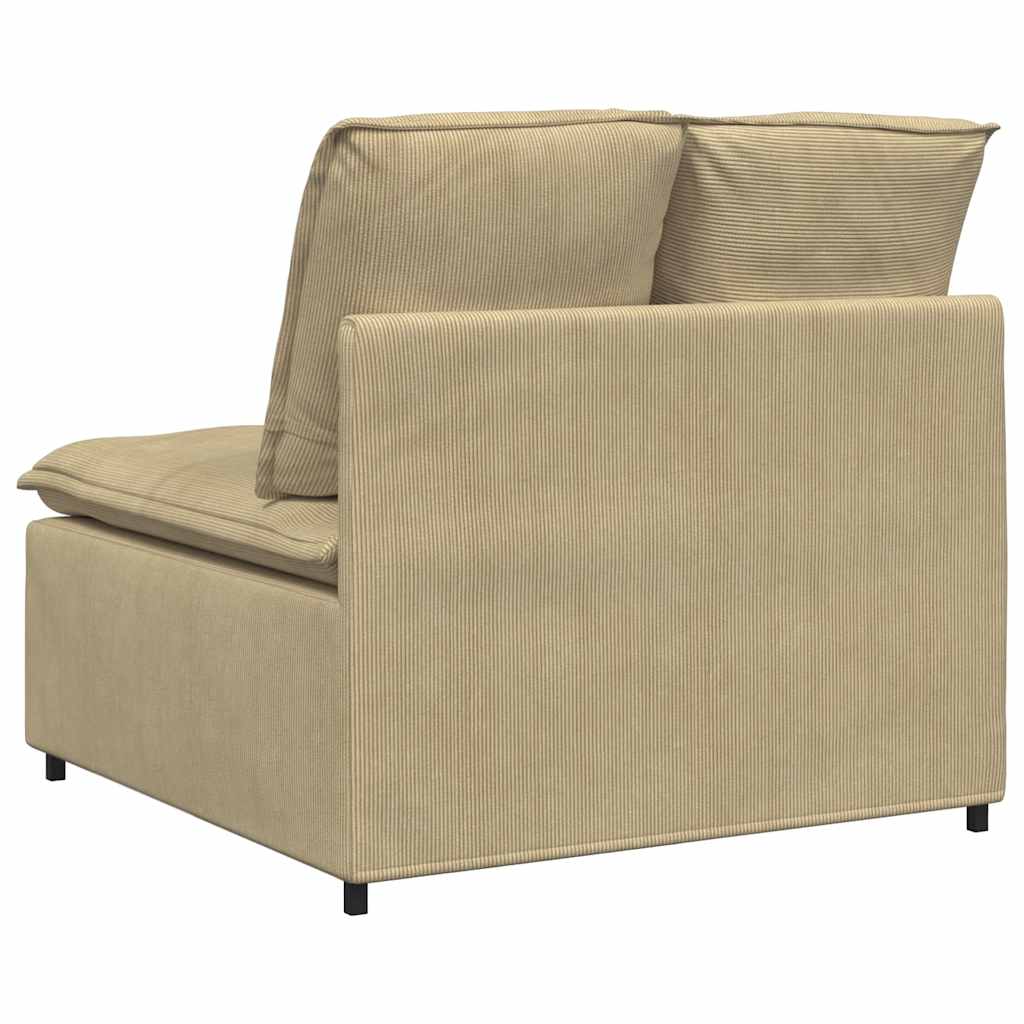 Module central de canapé modulable avec coussins gris-vert 100 cm - XIOS