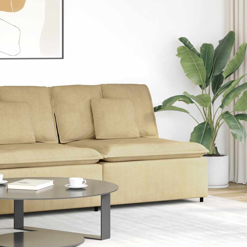 Module central de canapé modulable avec coussins gris-vert 100 cm - XIOS