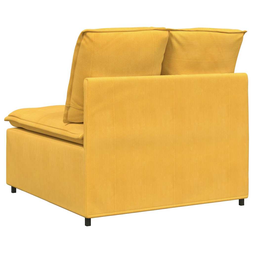Module central de canapé modulable avec coussins jaune clair 100 cm - XIOS