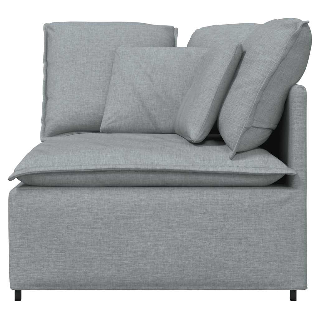 Module d'angle pour canapé modulable avec coussins gris clair 100 cm - XIOS