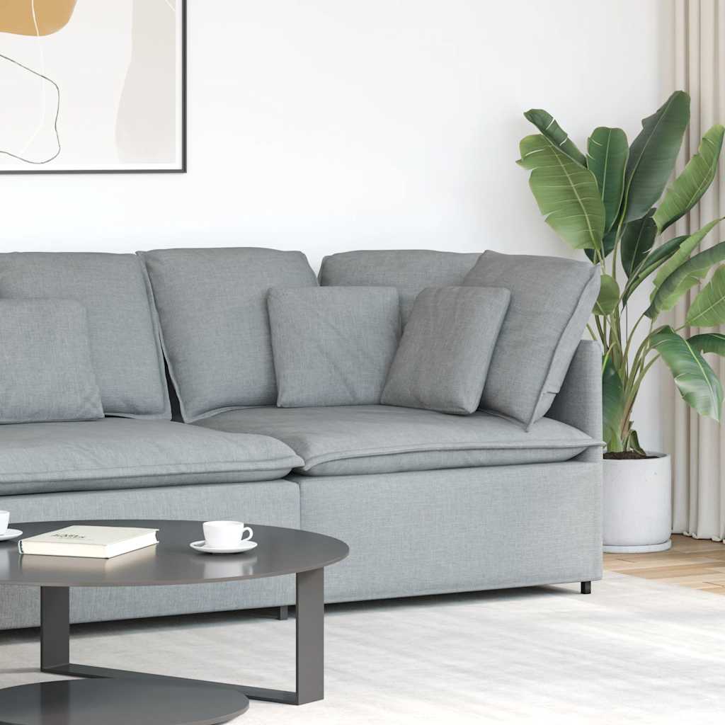 Module d'angle pour canapé modulable avec coussins gris clair 100 cm - XIOS