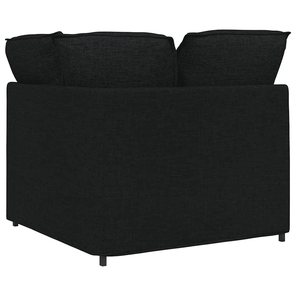 Module d'angle pour canapé modulable avec coussins noirs 100 cm - XIOS