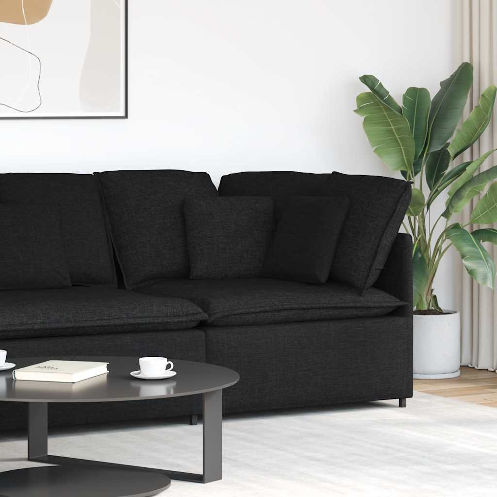 Module d'angle pour canapé modulable avec coussins noirs 100 cm - XIOS