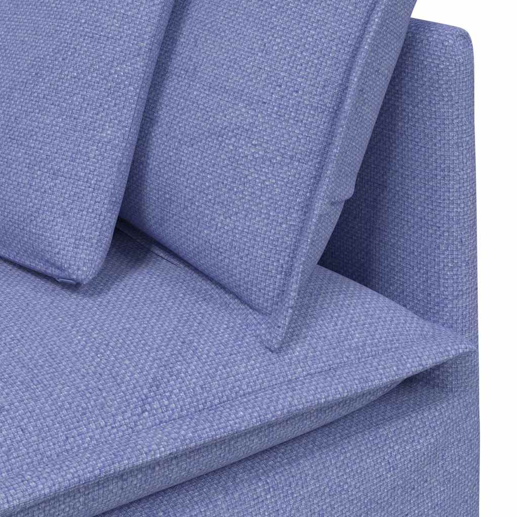 Module d'angle pour canapé modulable avec coussins bleu jean 100 cm - XIOS