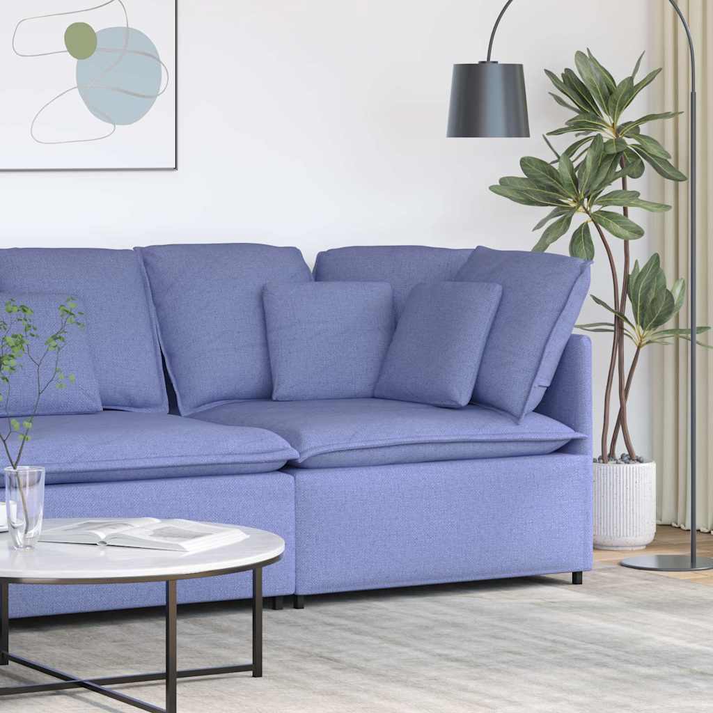 Module d'angle pour canapé modulable avec coussins bleu jean 100 cm - XIOS