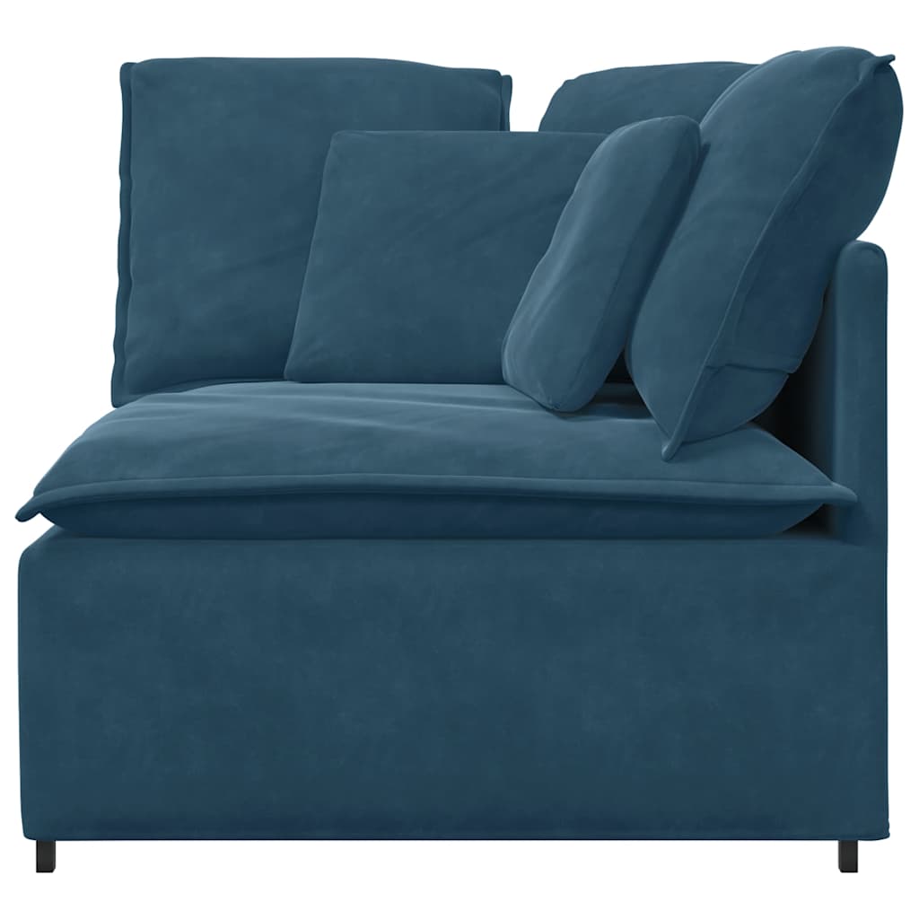 Module d'angle pour canapé modulable avec coussins bleus 100 cm - XIOS