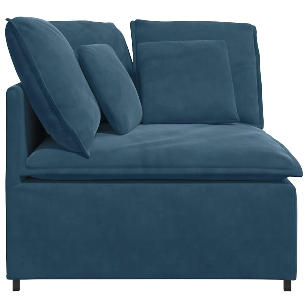 Module d'angle pour canapé modulable avec coussins bleus 100 cm - XIOS