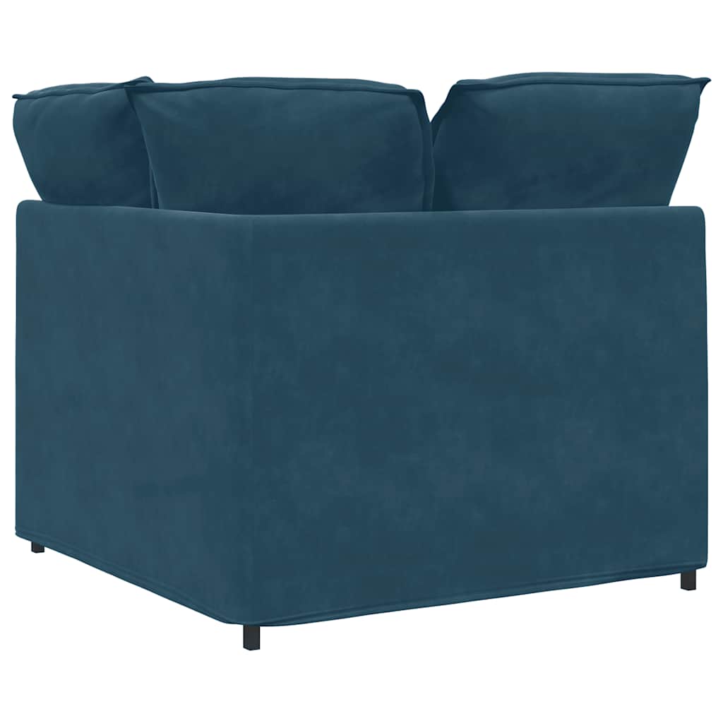 Module d'angle pour canapé modulable avec coussins bleus 100 cm - XIOS
